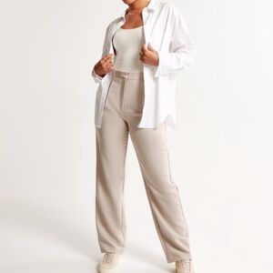 Abercrombie & Fitch Beige straight leg pants